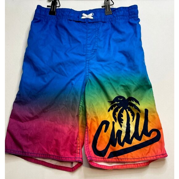 Old Navy swim trunk shorts youth teens XL 14 16 25 x 9 drawstrings chill blue - Picture 1 of 9